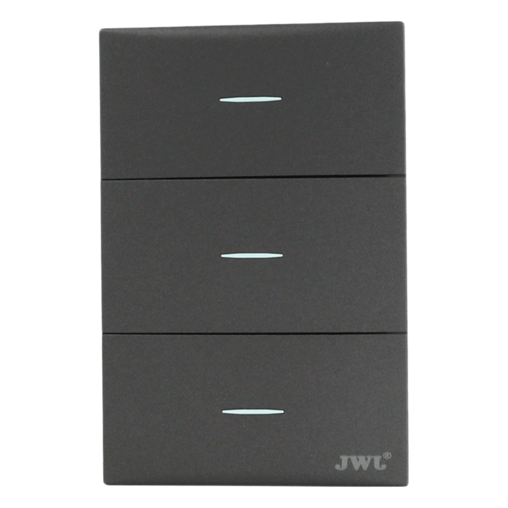 [JTL-G7709] Placa con 3 Interruptores Sencillos 10 A 127 V 60 Hz. - JWJ JTL-G7709