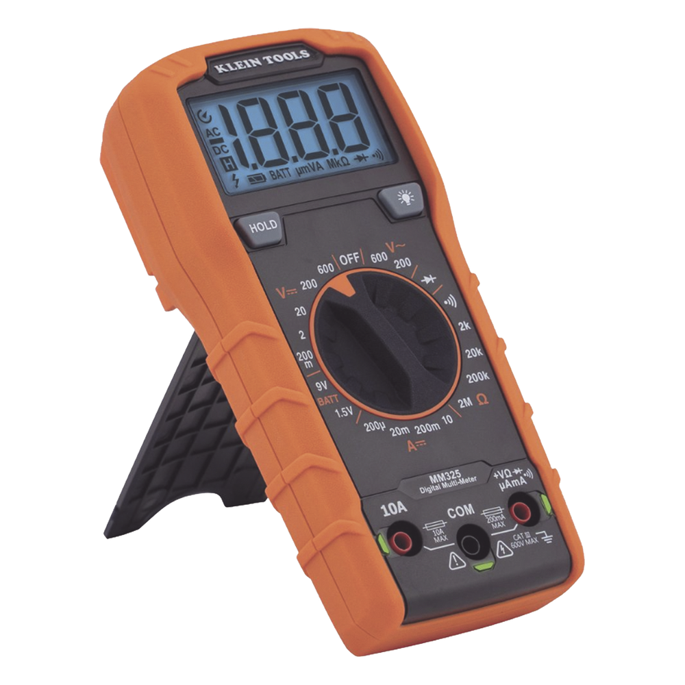 [MM325] Multímetro Digital con Selección Manual Rango 600V CAT III con Protección de Alerta LED del Cable de Prueba - KLEIN TOOLS MM325