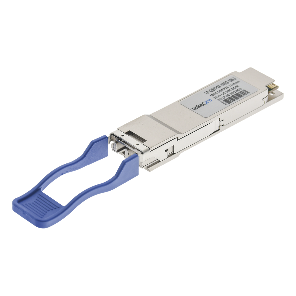 Transceptor Í“ptico QSFP28 (Mini-Gbic) / Monomodo 1310 nm / 100 Gbps / 100GBASE-LR4 / Conectores LC/UPC Dúplex / DDM / Hasta 3 km - LINKEDPRO BY EPCOM LP-QSFP28-100G-SM-3