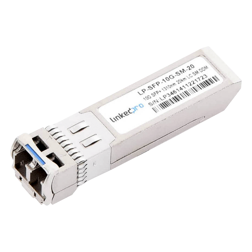 Transceptor Í“ptico SFP+ (Mini-Gbic) / Monomodo 1310 nm / 10 Gbps / 10GBASE-LR / Conectores LC/UPC Dúplex / DDM / Hasta 20 km - LINKEDPRO BY EPCOM LP-SFP-10G-SM-20