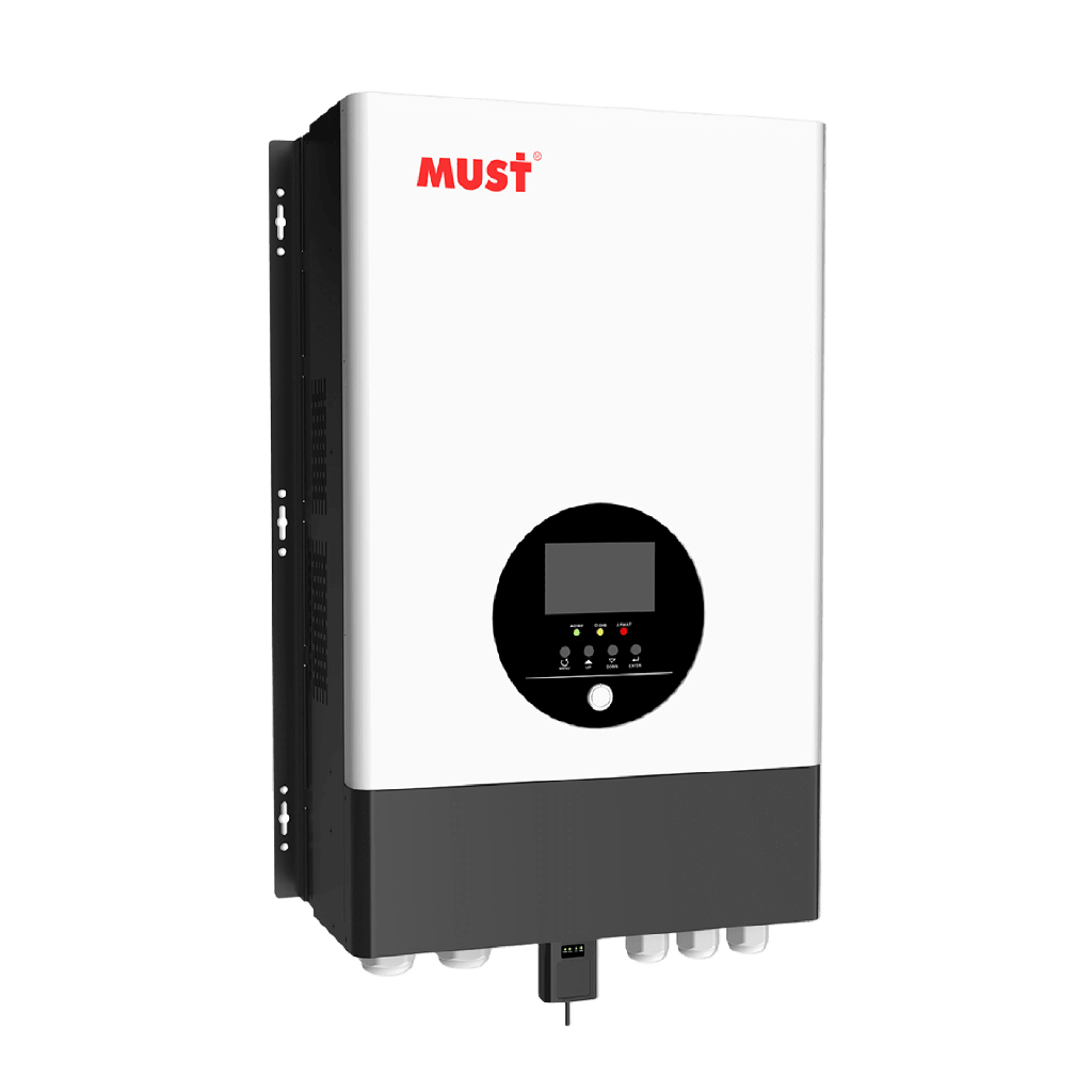 Inversor / Cargador para Sistemas Tipo Isla de 8,000W a 48Vcd / 220Vca, Onda Sinusoidal Pura con Controlador MPPT - MUST PV398048TLV
