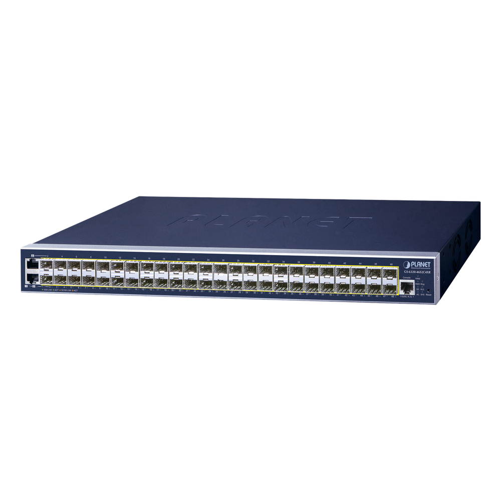 [GS-6320-46S2C4XR] Switch Administrable L3 PLANET GS-6320-46S2C4XR – 46 puertos SFP