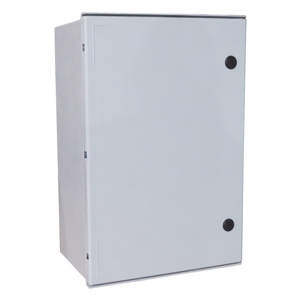 Gabinete de Poliéster IP65 Uso en Intemperie (600 x 800 x 300 mm) con Placa Trasera Interior de Plástico (Incluye Chapa y Llave). - PRECISION PST-6080-30P