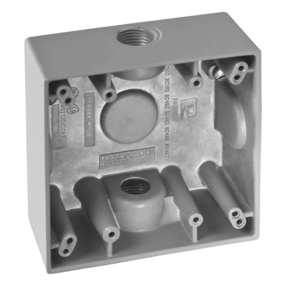 [RC0482] Caja Cuadra de 1/2" a Prueba de Intemperie RAWELT RC0482