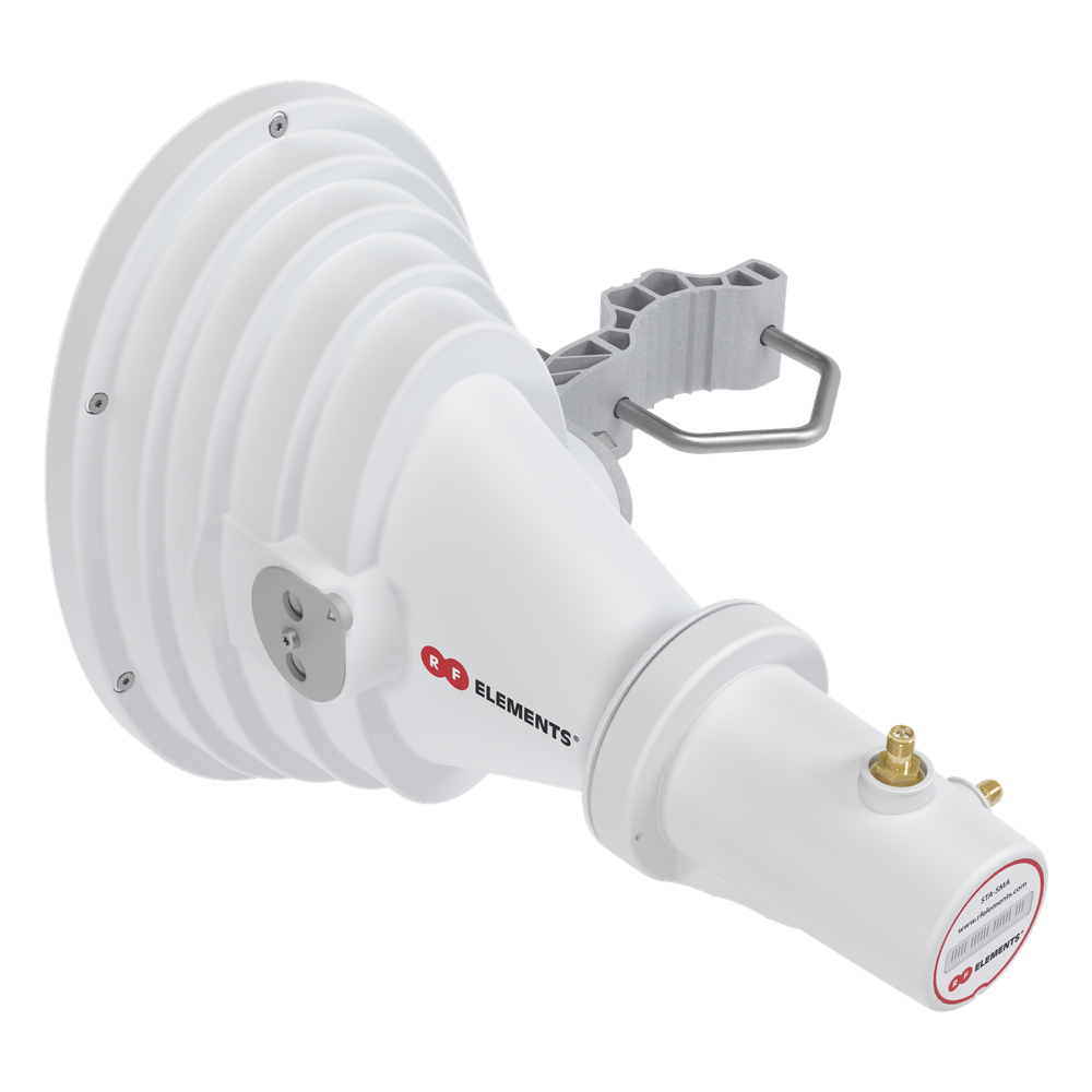 [STH-A45-USMA] Antena Sectorial Asimétrica Starter Horn de 45Âº, 5150 - 5950 MHz, ganancia de 17 dBi, conexión directa con radios IS-5AC, PS-5AC y IS-M5, conexión RP-SMA - RF ELEMENTS STH-A45-USMA