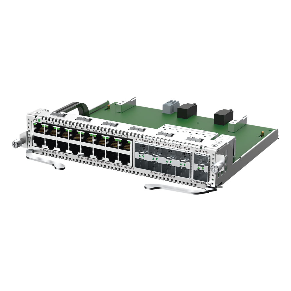 [MF6000M-16GT8SFP2XS] E-Lighten Tarjeta Modular para OLT modelo RUIJIE MF6000M-16GT8SFP2XS