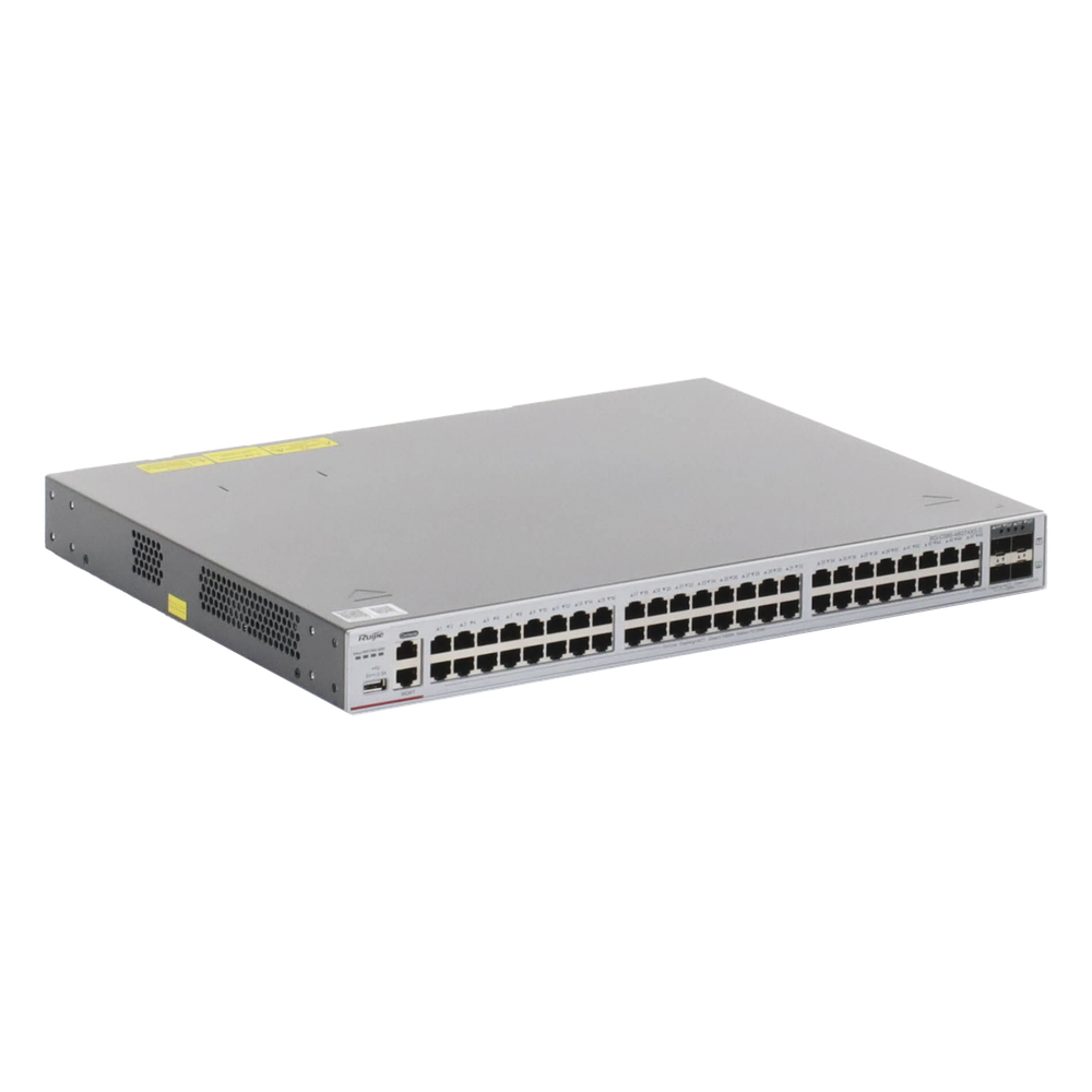 Switch Core Administrable Capa 3 con 48 puertos Gigabit + 4 SFP+ para fibra 10Gb, gestión gratuita desde la nube. - RUIJIE RG-CS85-48GT4XS-D