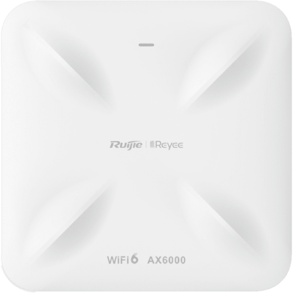 Punto de Acceso Mesh Wi-Fi 6 con doble puerto multi-gigabit 2.5G Interior en Techo hasta 5.9 Gbps, doble banda 802.11 AX6000 MU-MIMO 4x4 - RUIJIE RG-RAP2260(H)
