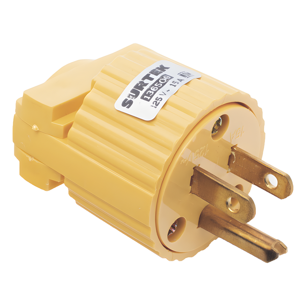 Clavija con Abrazadera Plástica Aterrizada SURTEK SYS-136-509