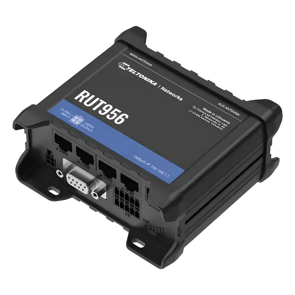 [RUT956] Router LTE Profesional, 4 Puertos Ethernet, RS232, RS485, WiFi 802.11b/g/n, Interface Amigable, Bandas B1, B2, B3, B4, B5, B7, B8, B28 - TELTONIKA RUT956