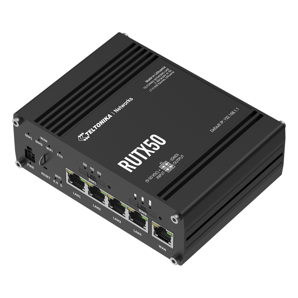 [RUTX50] Router Industrial 5G 3.3Gbps, Doble SIM , Doble banda 802.3ac Wave2 - TELTONIKA RUTX50