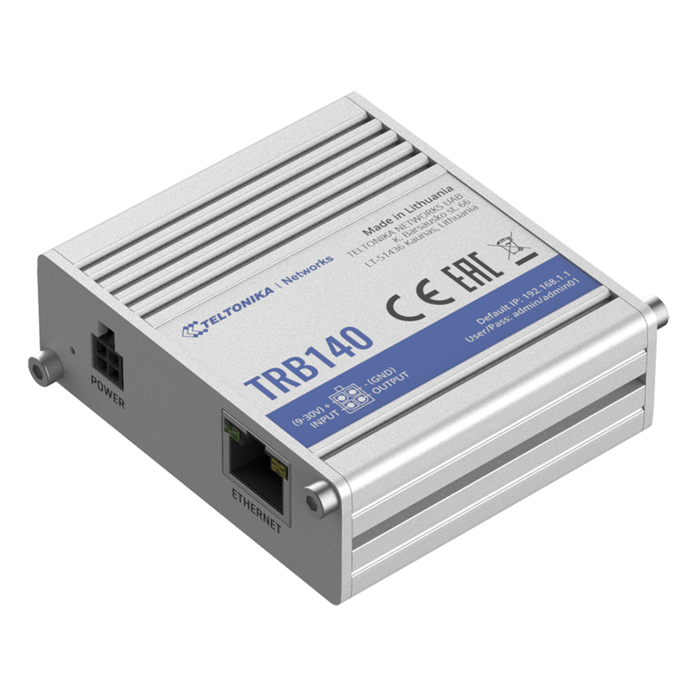 [TRB140] Router Industrial LTE 4G, con 1 puerto Ethernet 10/100/1000Mbps Gigabit - TELTONIKA TRB140