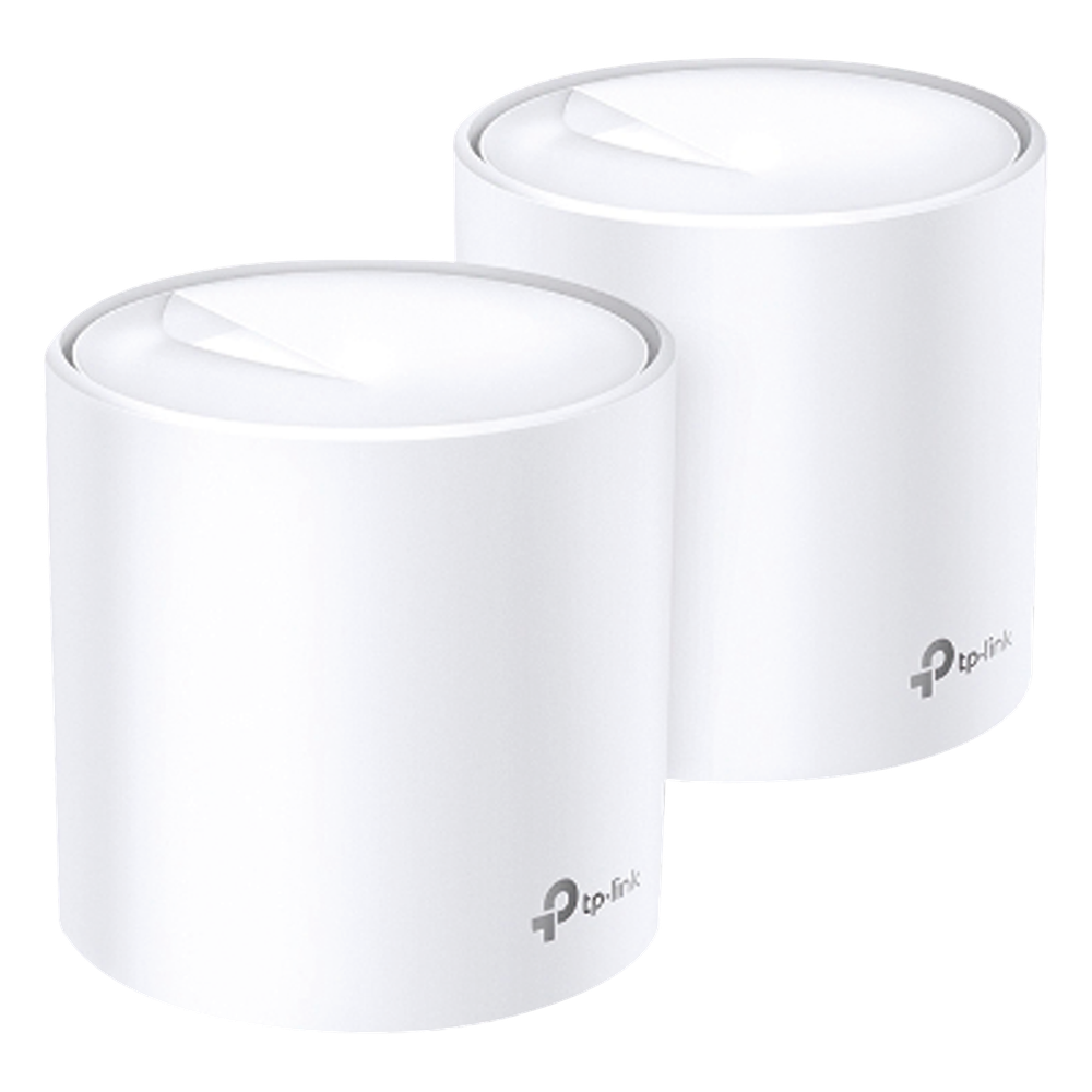 [DECOX20-2PACK] Kit 2 Routers Inalámbricos MESH Interior para Hogar / Doble Banda Wi-Fi 6 AX1800 Mbps / 2 Puerto Gigabit WAN/LAN / 2 Antenas Internas / Administración Mediante la App Deco (iOS, Android) / Protección HomeShield - TP-LINK DECOX20-2PACK