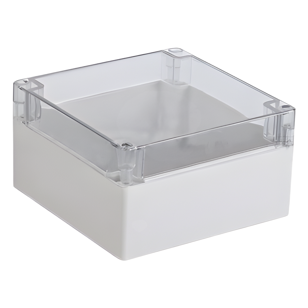 [TXG-01-5] Gabinete Plástico para Exterior (IP65) de 160 x 160 x 90 mm Cierre por Tornillos Tapa Transparente. - TXPRO TXG-01-5