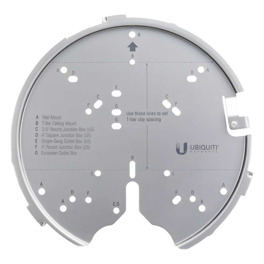 [U-PRO-MP] Montaje profesional para Access Points UniFi de plato (AC-PRO/AC-LR/AC-HD/U6-LR/U6-PRO/otros). - UBIQUITI U-PRO-MP