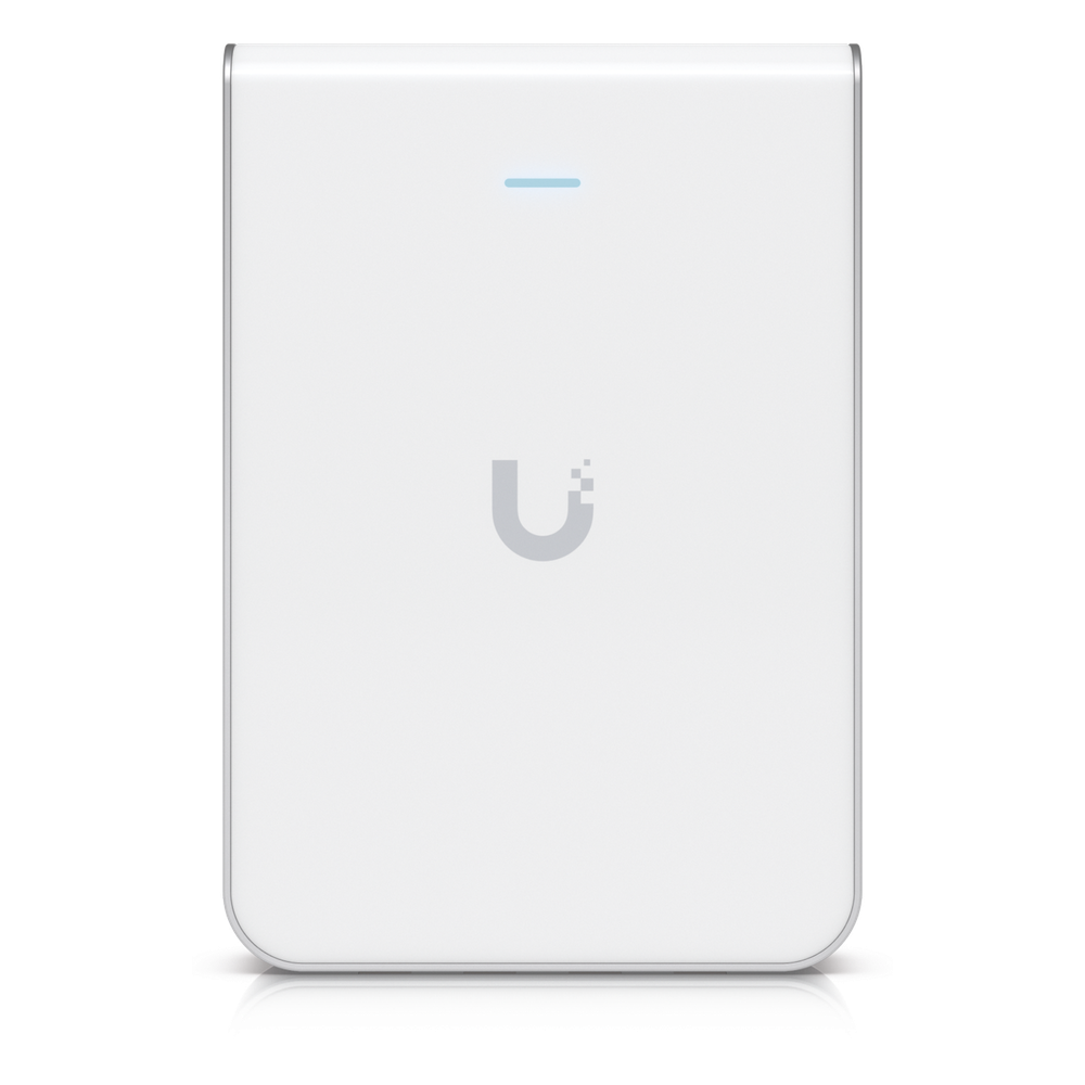 [U6-IW] Access Point UniFi U6 In Wall/Montaje p/pared, WIFI 6 2.4 Y 5 Ghz, hasta 5.3 Gbps, 1 pto PoE In, 4 ptos secundarios (1 PoE Out) - UBIQUITI U6-IW