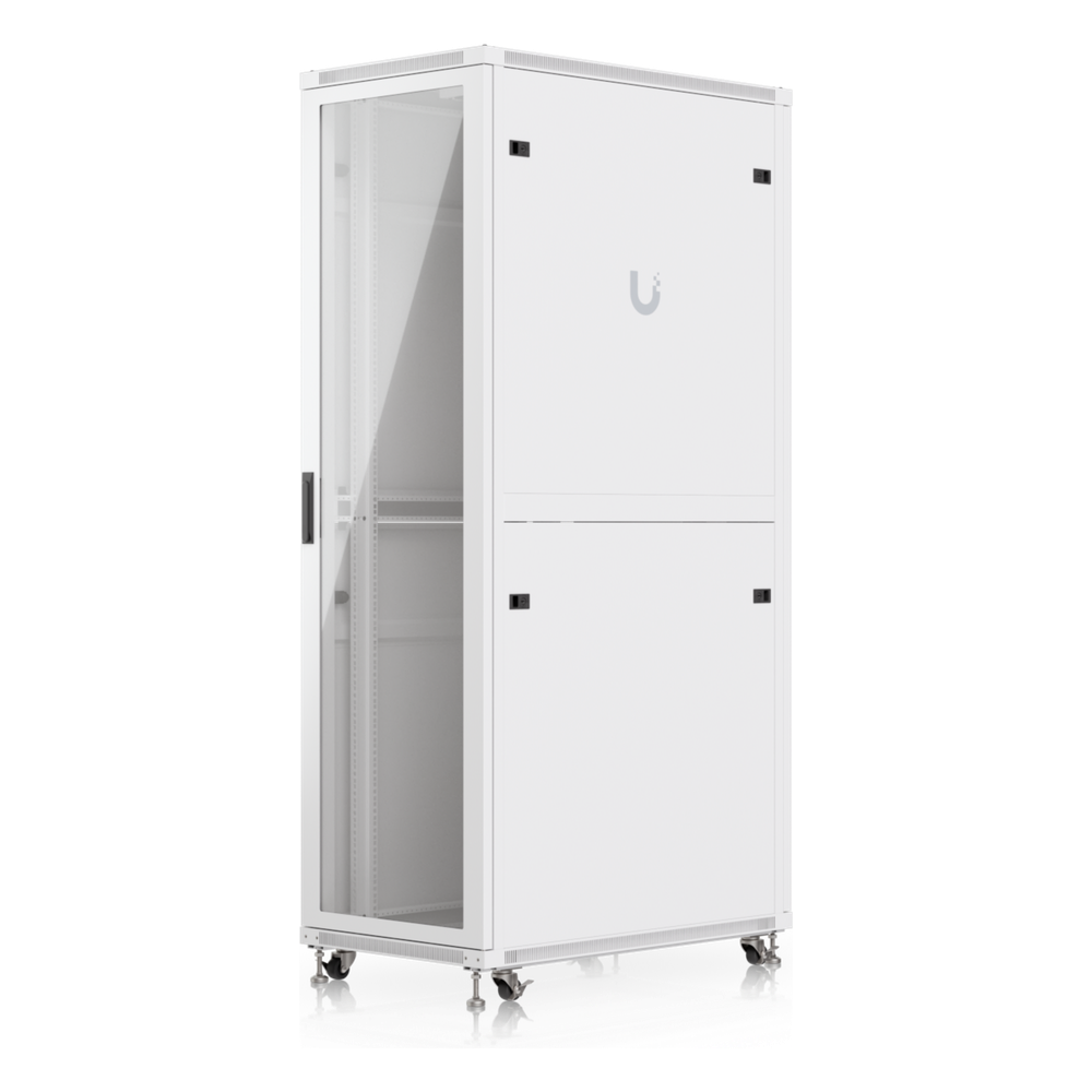 [UACC-RACK-42U-1000-G] UACC Rack Cabinet 42U (600 Í— 1000 mm) "“ Gabinete de Piso Totalmente Ensamblado con Ventiladores Integrados, Paneles Removibles, Ruedas con Seguro y Puerta Frontal de Vidrio Templado - UBIQUITI UACC-RACK-42U-1000-G
