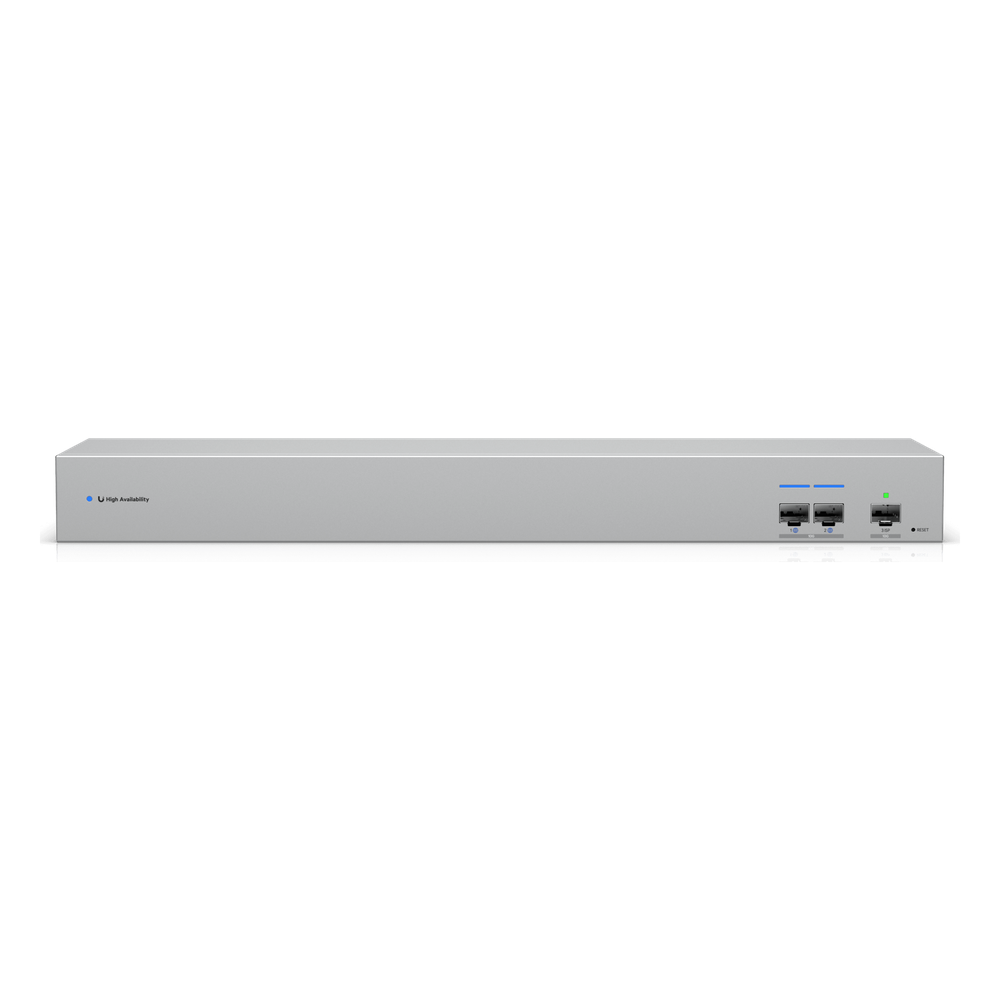 UniFi USW-WAN "“ Switch WAN Capa 2 con Uplinks SFP+ 10G, Puerto RJ45 GbE y Alimentación CA Redundante para Alta Disponibilidad con UniFi Gateways en Modo Shadow (Rack 1U) - UBIQUITI USW-WAN