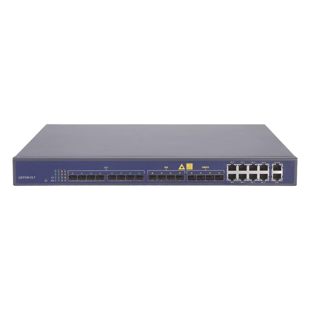 [V1600-D8] OLT de 8 puertos EPON con 16 puertos Uplink (8 puertos Gigabit Ethernet + 4 puertos SFP + 4 puertos SFP+), hasta 512 ONUs - V-SOL V1600-D8