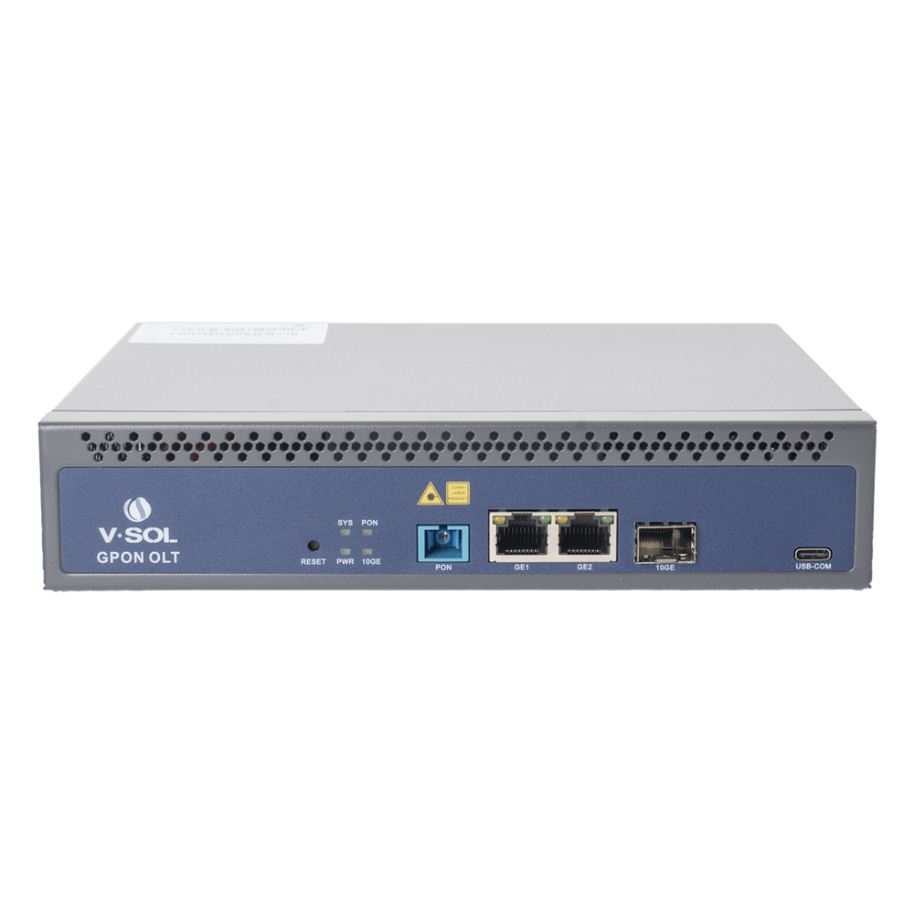 [V1600GS-F] OLT de 1 puerto GPON SC/UPC + 3 puertos Uplink V-SOL V1600GS-F