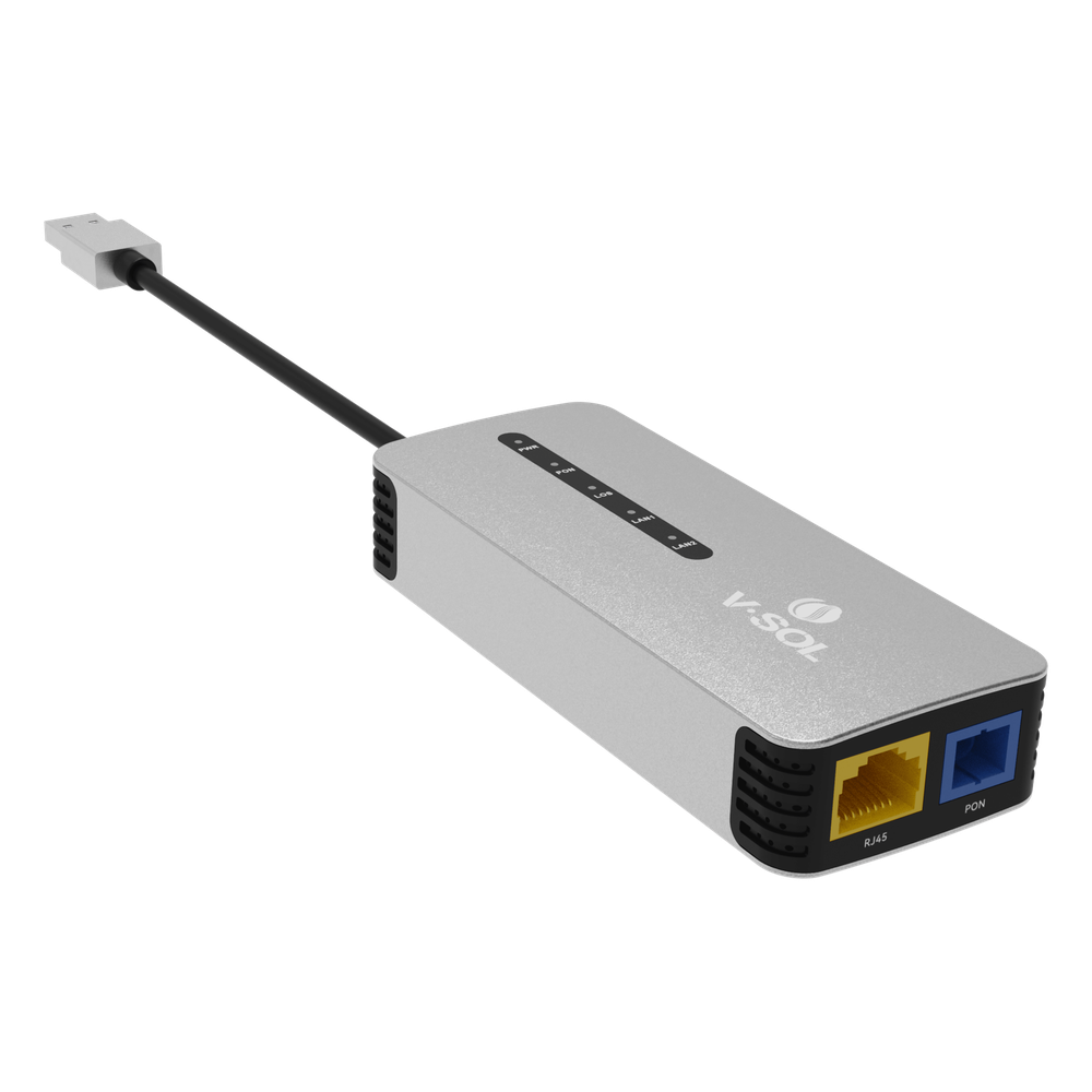 [V2802U] ONU Bridge Dual GPON/EPON USB Portátil V-SOL V2802U – 1 puerto RJ45 2.5Gbps