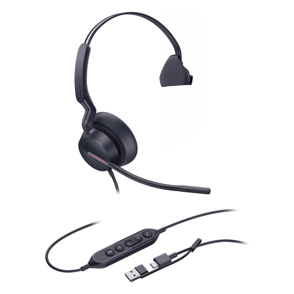 [UH46-MONO-TEAMS-USB-C/A] Auriculares UH46 Mono con cancelación YEALINK UH46-MONO-TEAMS-USB-C/A