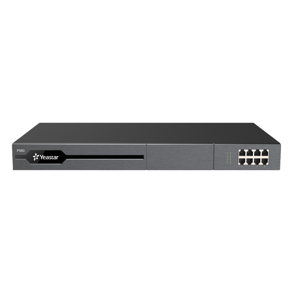 Conmutador Enterprise modular yeastar 100 extensiones,30 llamadas simultaneas, Call Center Integrado, Transcripción con Inteligencia Artificial, Reportes AvanzadosHasta 8 puertos fxo/fxs con modulo de expansion - YEASTAR P560