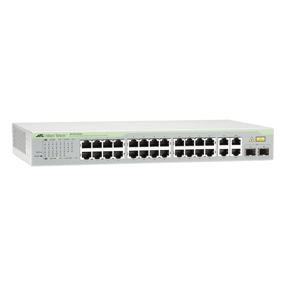 Switch WebSmart de 24 puertos 10/100 Mbps + 2 puertos 10/100/1000 Mbps + 2 SFP Gigabit Combo