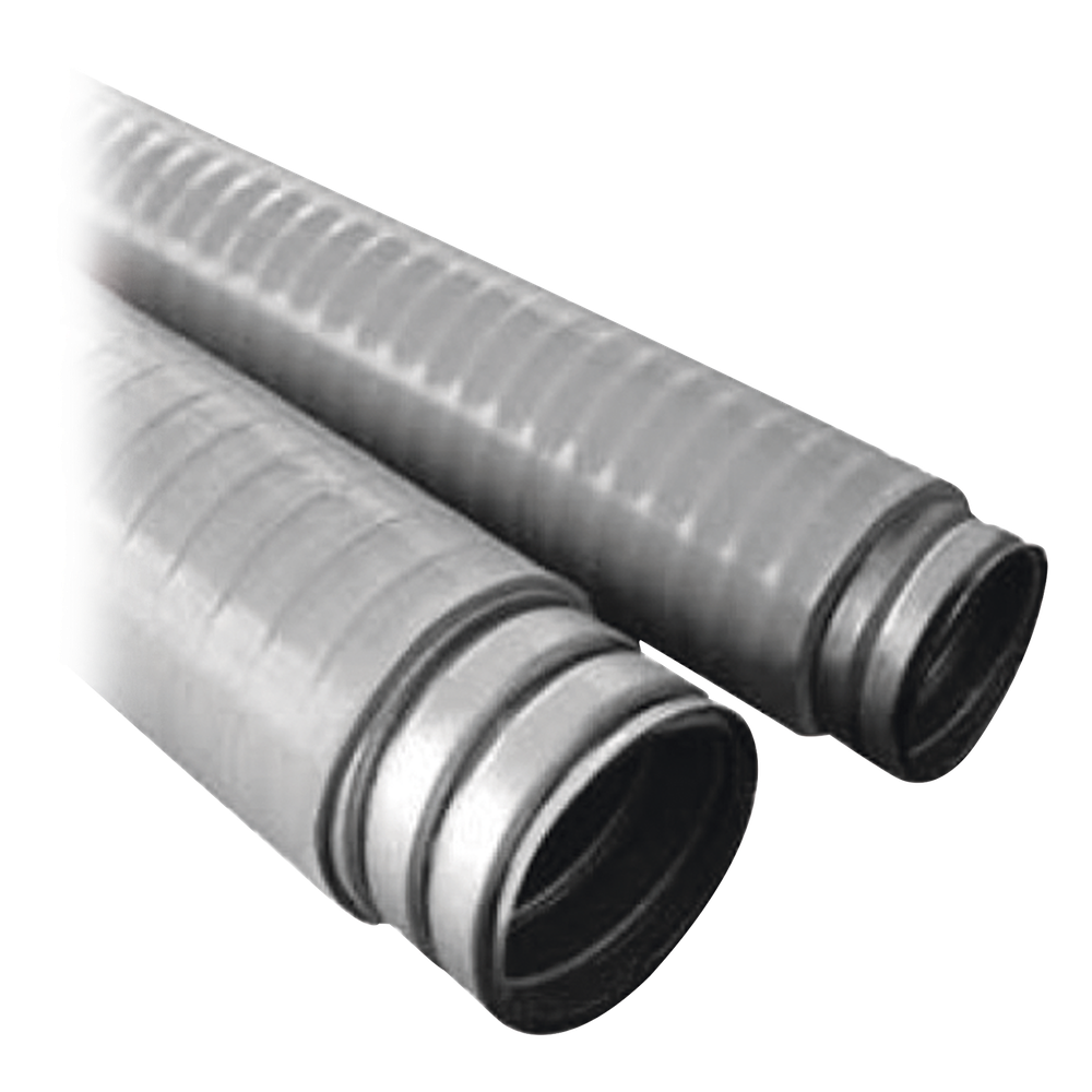 Tubo Flexible tipo Liquidtight de 2" (50 mm). Acero + Forro PVC. Rollo de 30 Metros.