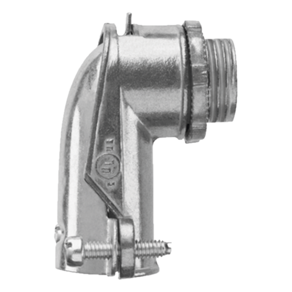 Conector curvo para tubo flexible 3/4" (19 mm) ANCLO ANC-FXC-34