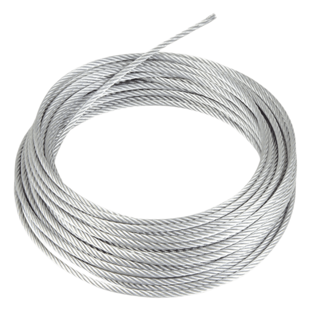 Rollo o carrete de 500 Metros de Retenida de 1/8" de Alta Resistencia, Galvanizado clase A.