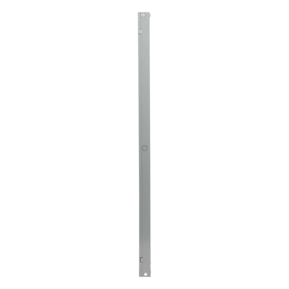 Ducto cuadrado embisagrado 6.5 x 6.5 cm, fabricado en lámina de acero al carbón, hasta 67 cables Cat6, incluye cople con tornillería y 1 knock out por lado