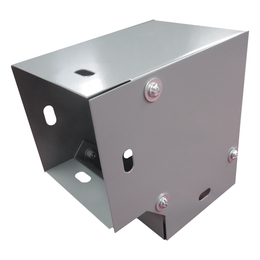 Derivación codo horizontal de 90 grados 100 x 100 mm, fabricado en lámina de acero al carbón