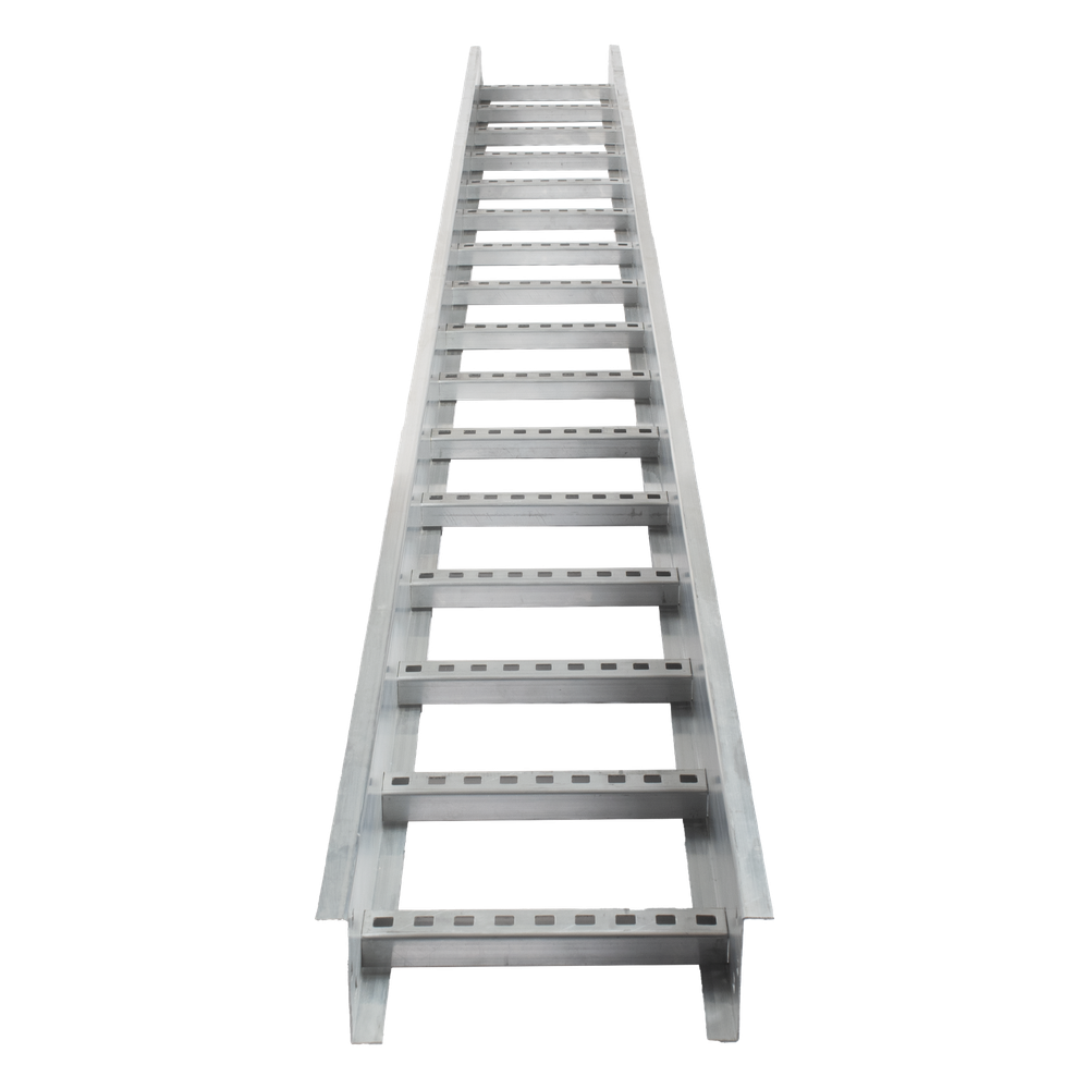 Escalera de Aluminio Portacables / Perfil Z / Peralte 3 1/4" /Paso 9" / Ancho 12" / 3.66 metros / Capacidad Máx. 274 Cables / Incluye Cople Union y Tornillería (CHEZ314P9X12AK)