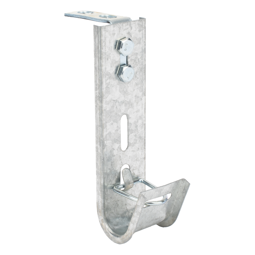 Soporte (Gancho) tipo J-Hook, hasta 7 cables Cat6, ideal para soportar cableado en los espacios de manipulación al aire, Para instalación en interior