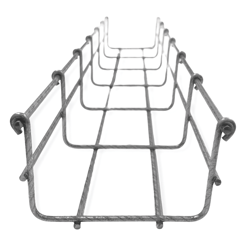 Charola Bimetálica Tipo Malla 66/100 mm, Ideal Para Utilizarse al Exterior o Zonas Húmedas, Hasta 105 Cables Cat6, Tramo de 3 Metros