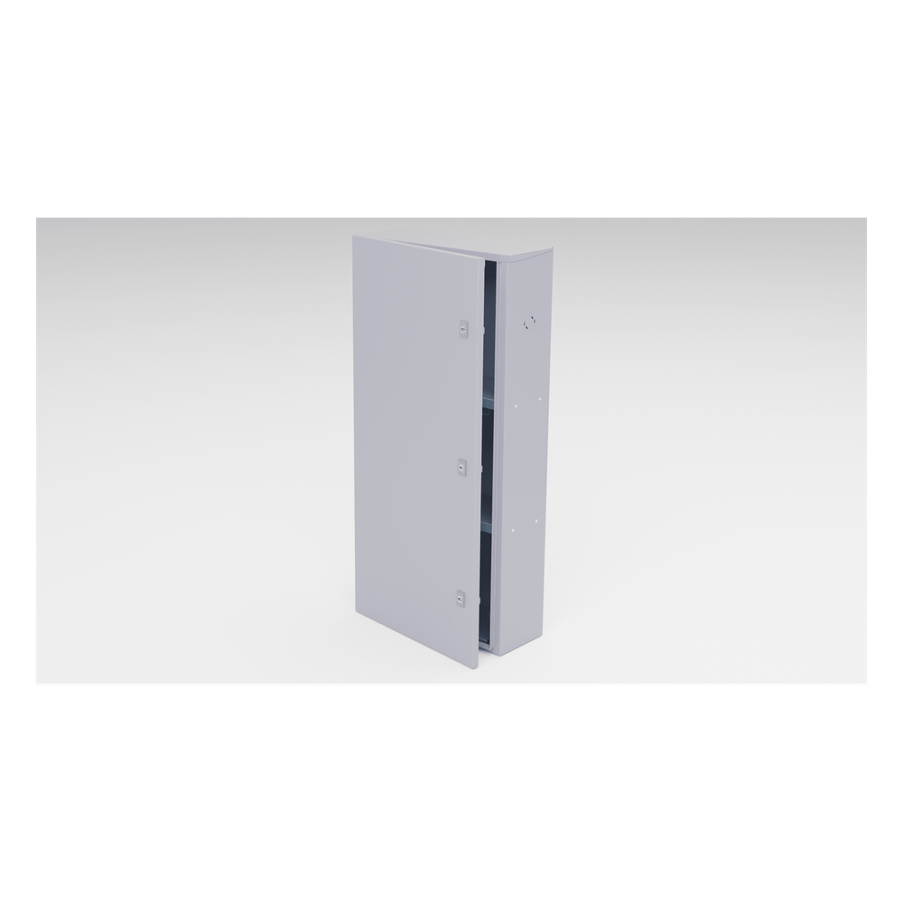 [GBP03] Gabinete para instalación de 3 Baterías , Fabricado en Lámina Galvanizada, Accesorios para poste (No incluidos)