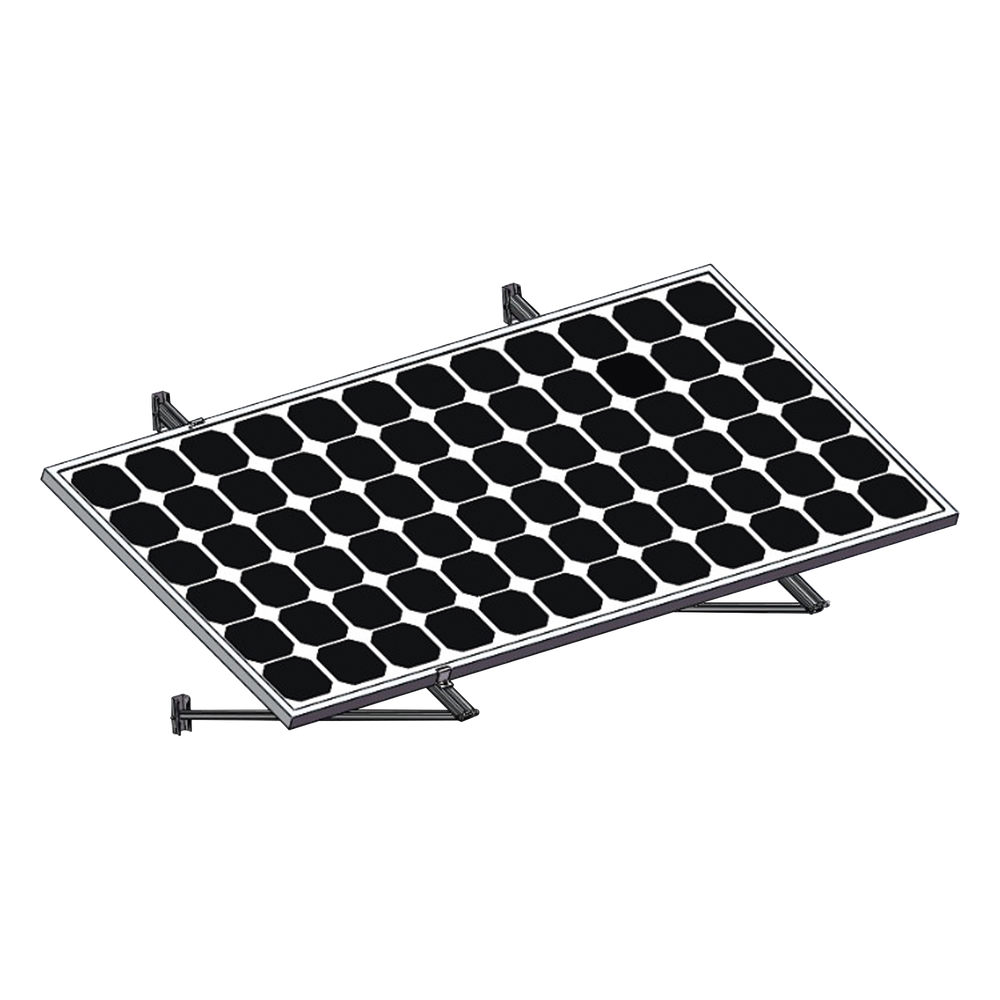 Montaje Para Módulos Solares En Muro Con Espesor De 35-40mm, Riel 1400mm