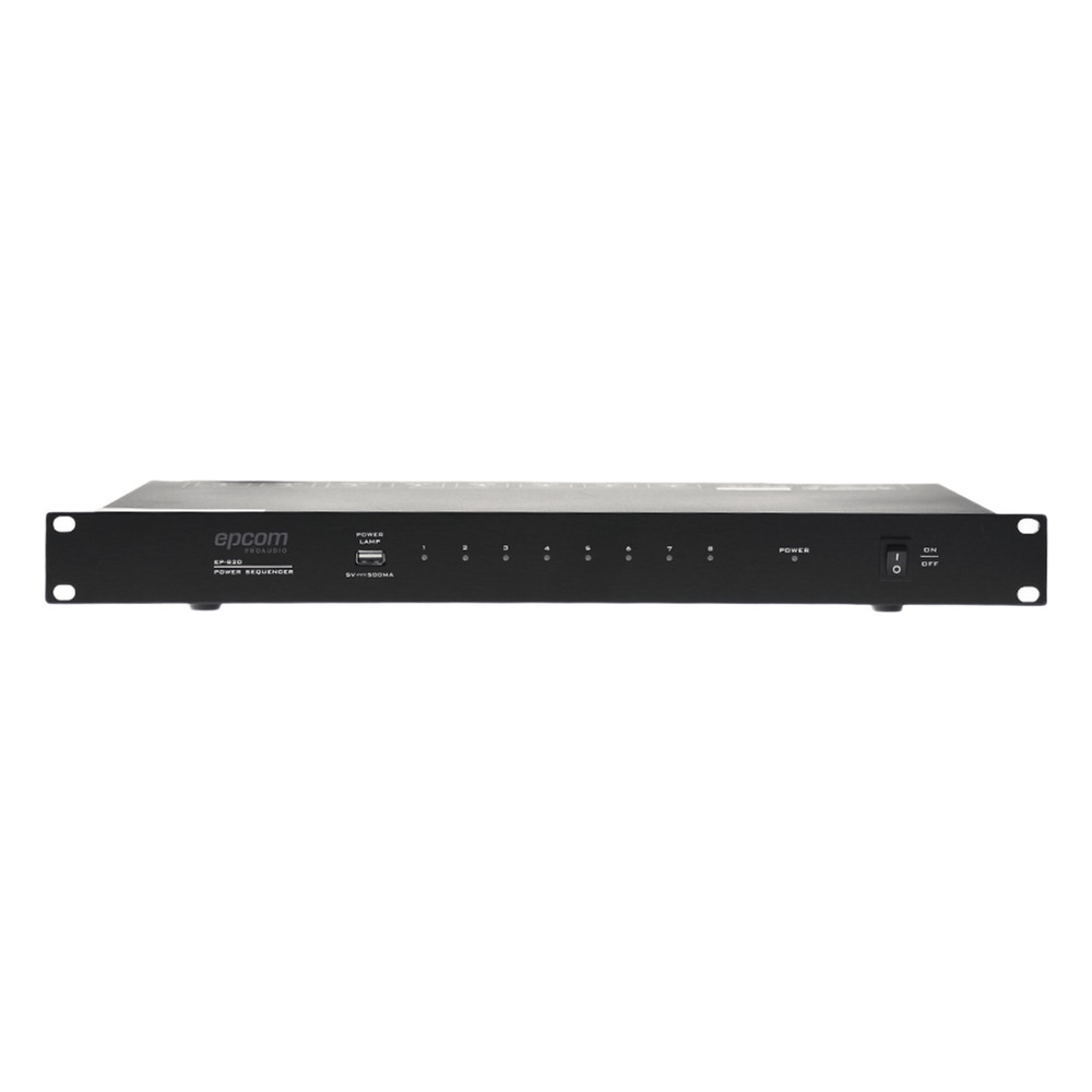 Secuenciador de Potencia | 8 Salidas | Delay de activación de 1 segundo | Recomendado para rack de amplificación, Videowall, o equipos de alta potencia.