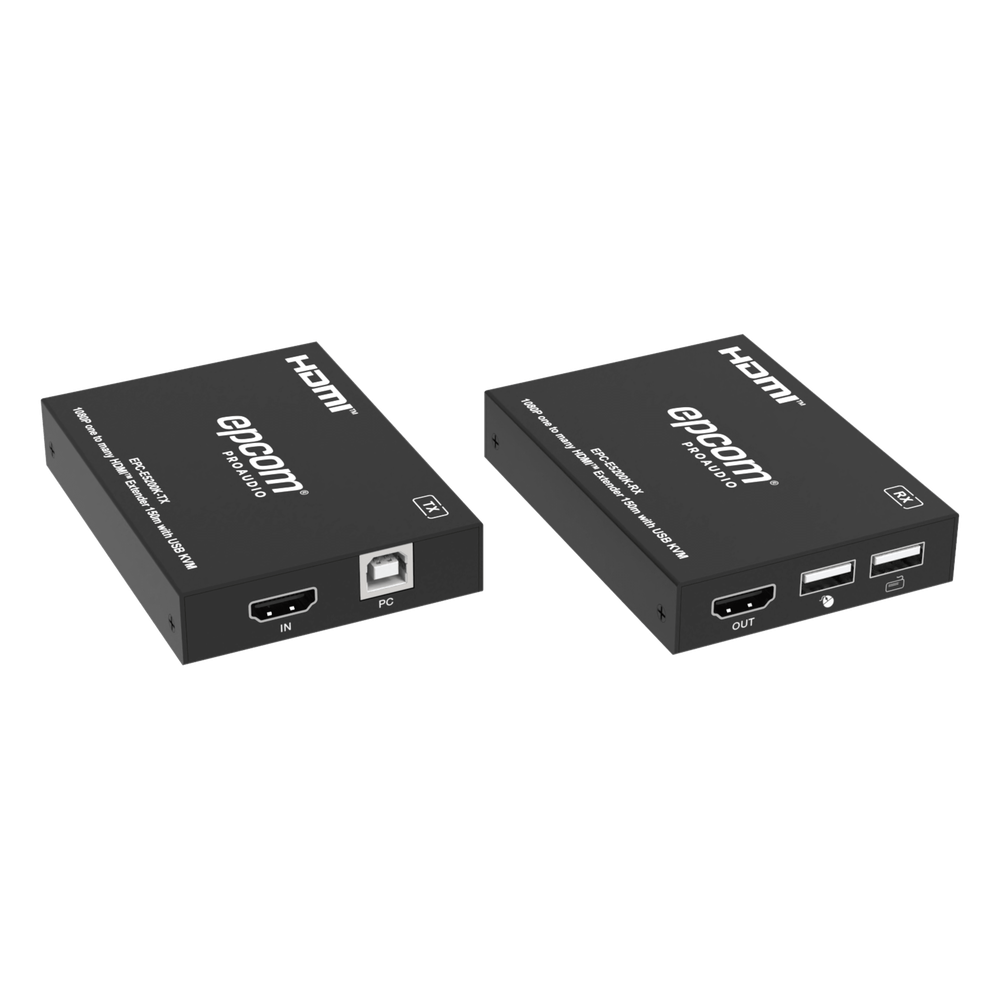 KIT Extensor HDMI con KVM | Sobre IP | Transmisión hasta 150m | Cat5e/6 | HDCP 1.4 | 1080p | Control IR | Compatible con Switch 1G