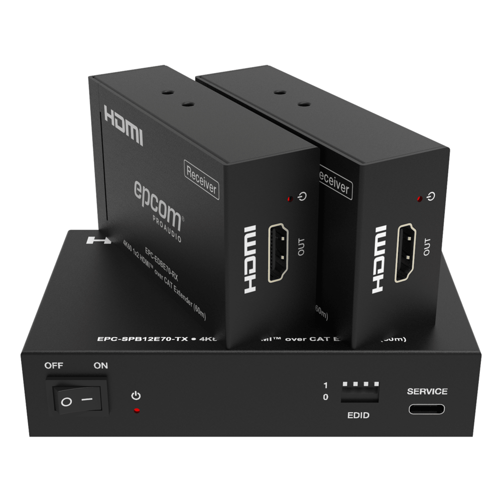 Splitter HDMI 1x2 EPCOM PROAUDIO EPC-SPB12E70 – 4K@60Hz a 60m