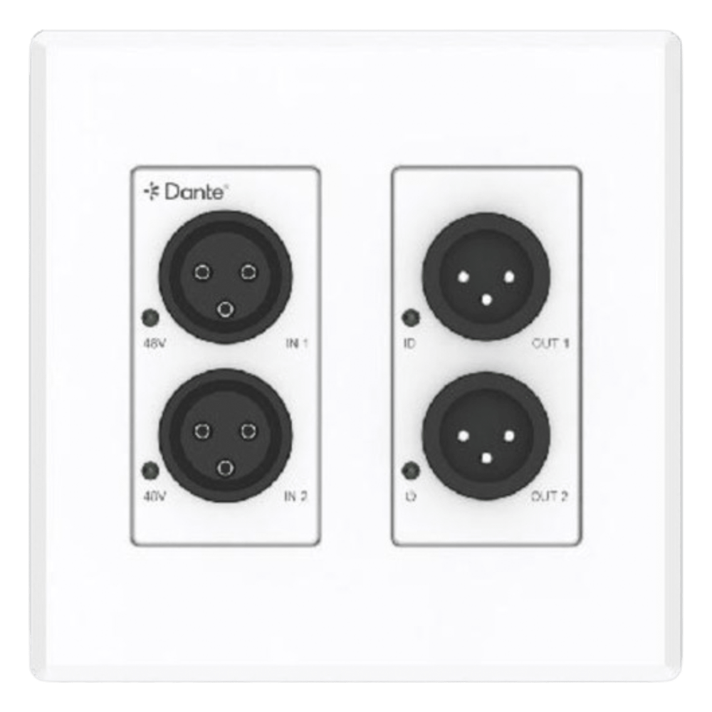 [EPPWPD22XLR] Extensor de Audio Analógico XLR a Dante® | 2 Entradas y 2 Salidas | Conversión Digital de Audio | PoE IEEE 802.3af | Phantom Power 48V | Latencia Configurable 1-5ms | Rango Dinámico >90dB