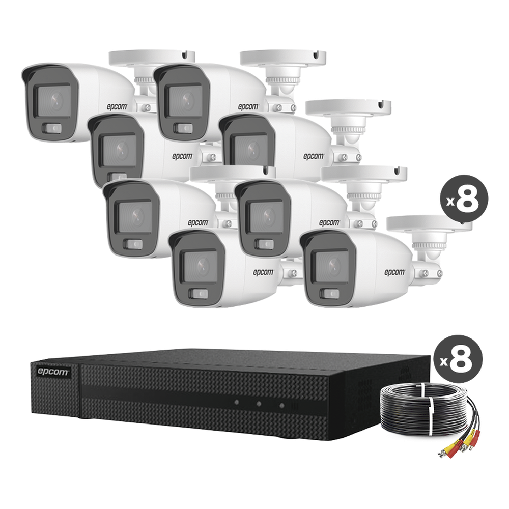 [B8-KIT8-CV/A] Kit TurboHD 1080p EPCOM PROFESSIONAL B8-KIT8-CV/A – DVR 8 Canales