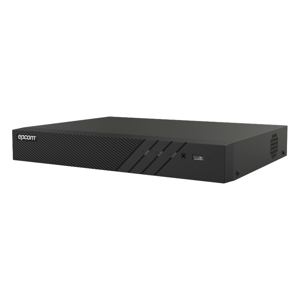 DVR 8 Canales TURBOHD + 4 Canales IP / 8 Megapixel (4K) / Audio Bidireccional por Coaxitron / ACUSENSE / Reconocimiento Facial / 1 Bahía de Disco Duro / Salida de Video en 4K / H.265+