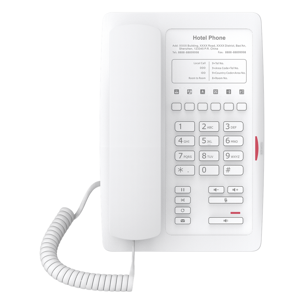Teléfono IP WiFi para Hotelería FANVIL H3WW – Plantilla personalizable con PoE