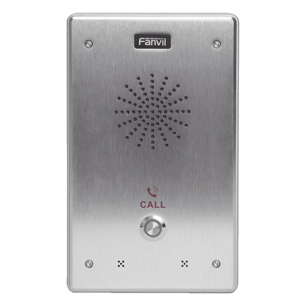 Intercomunicador IP, 2 líneas SIP, 2 relevadores con botón para llamada, anti-vandálico, IP65 e IK10, PoE