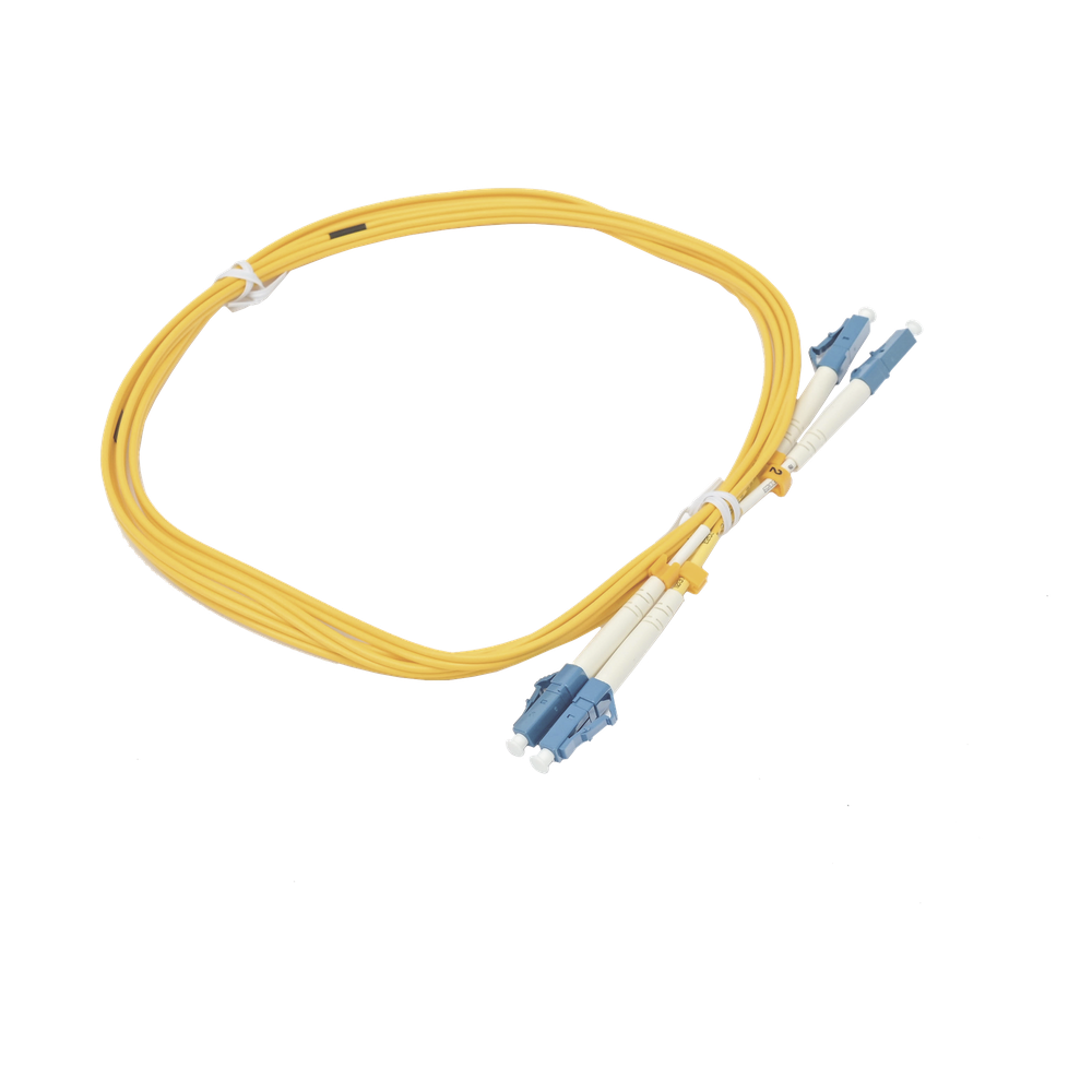 [OFC-LC/PC-LC/PC-D-20-2] Jumper de Fibra Óptica Duplex, Monomodo, con Conectores LC/UPC-LC/UPC, 2 Metros (6.56 Pies)