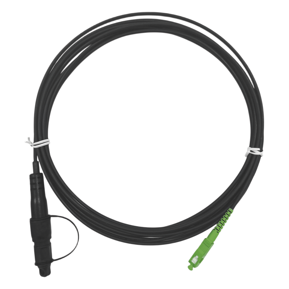 [OFC-S1-BK-SA-H1A-30-5-2601] Jumper de Fibra Óptica, Conector SC/APC - Conexión a Caja FDP460, Redondo, 5 Metros (16.40 Pies), Forro 3 mm, G657A2, Negro
