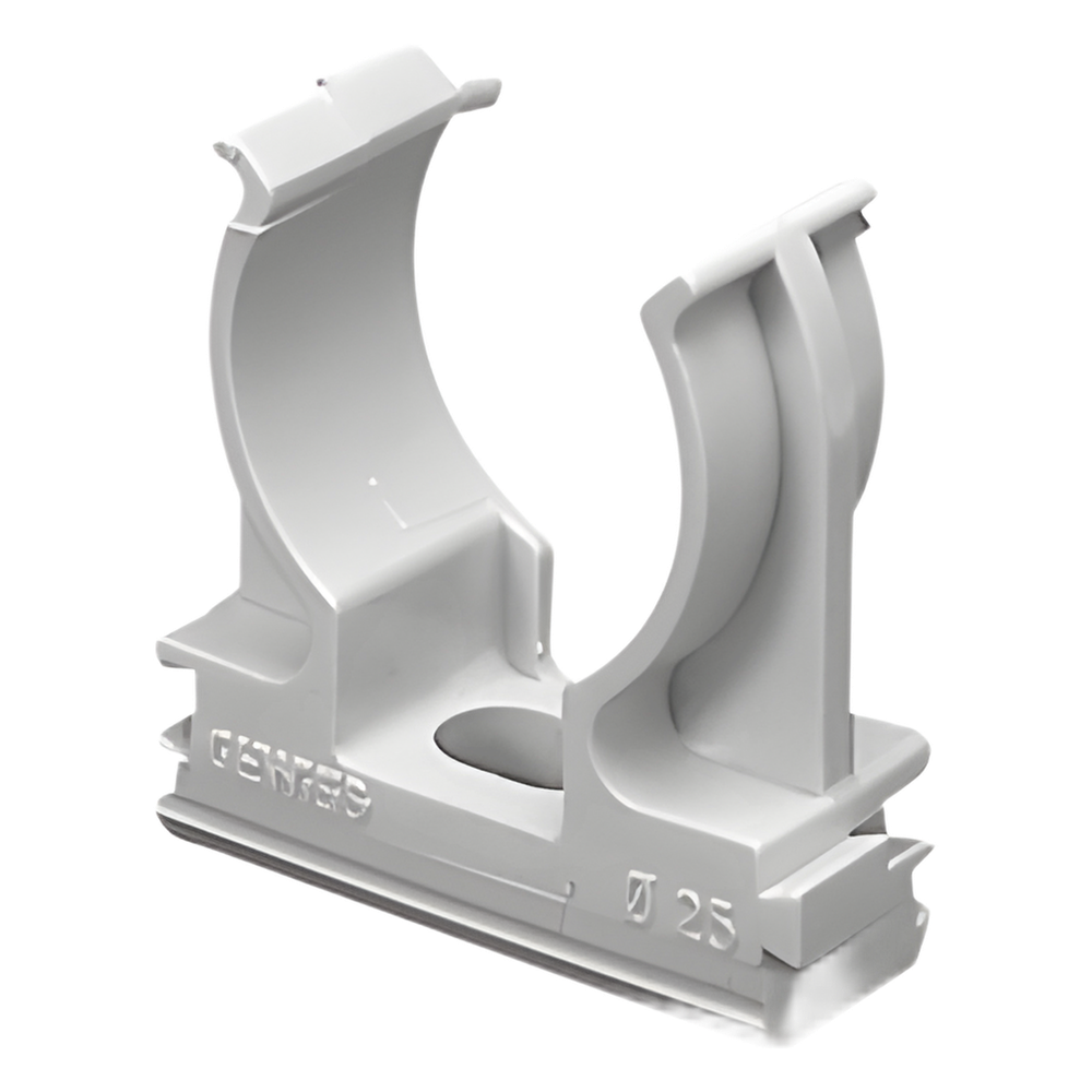Soporte de presión (Abrazadera), PVC Auto-extinguible, abierto para tubería de 16 mm