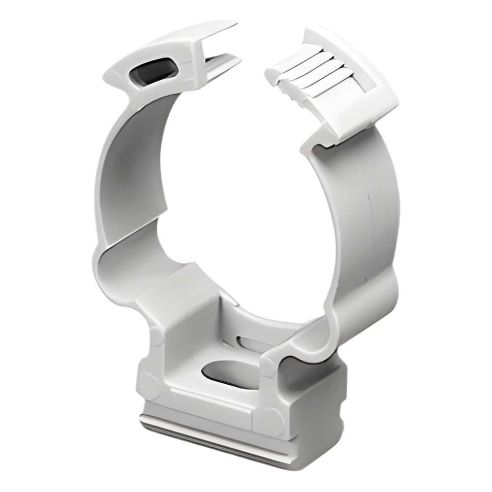 Soporte de collar (Abrazadera), PVC Auto-extinguible, cerrado para tubería de 32 mm